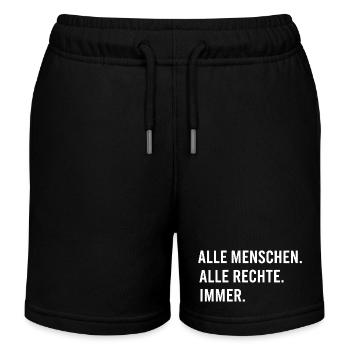 Toutes les personnes. Tous droits réservés. Toujours. - Short de jogging enfant bio Stanley/Stella - noir - Devant