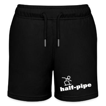 half pipe - Kids Organic Sweat Shorts by Stanley/Stella - black - Front
