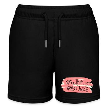 I Love Smoothies Juice Saft Frucht Kinder - Kinder Organic Joggingshorts Mini Bolter von Stanley/Stella - Schwarz - Vorne