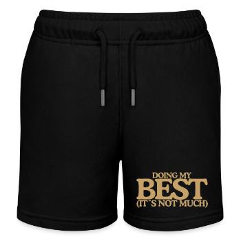 Doing my best Funny Retro Saying Design - Kids Organic Sweat Shorts by Stanley/Stella - black - Front