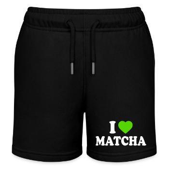 I love matcha - Kinder Organic Joggingshorts Mini Bolter von Stanley/Stella - Schwarz - Vorne