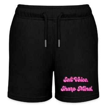 Zachte stem Scherpe Geest | Motiverende uitspraak - Kinder sweatshort biologisch Stanley/Stella - zwart - Voor