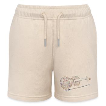 Violine, Musikinstrument, Zeichnen, Kunstdruck - Kinder Organic Joggingshorts Mini Bolter von Stanley/Stella - Natur - Vorne