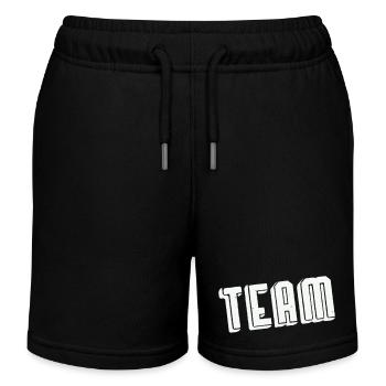 Team Spirit Bold Tinted Vintage Font - Kids Organic Sweat Shorts by Stanley/Stella - black - Front