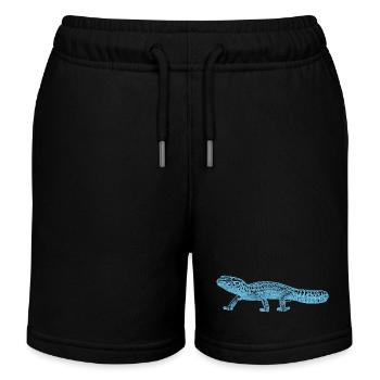Leopardengecko - Kinder Organic Joggingshorts Mini Bolter von Stanley/Stella - Schwarz - Vorne