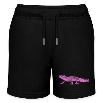 Leopardengecko - Kinder Organic Joggingshorts Mini Bolter von Stanley/Stella - Schwarz - Vorne
