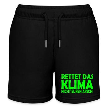 Klima retten - Kinder Organic Joggingshorts Mini Bolter von Stanley/Stella - Schwarz - Vorne