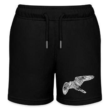 Vintage falcon in flight - Kids Organic Sweat Shorts by Stanley/Stella - black - Front