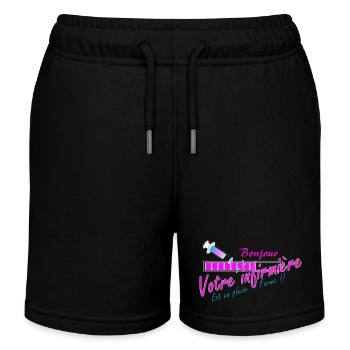 Logo infirmiere seringue - Short de jogging enfant bio Stanley/Stella - noir - Devant