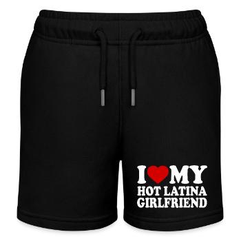 I love my hot latina girlfriend - Kinder Organic Joggingshorts Mini Bolter von Stanley/Stella - Schwarz - Vorne
