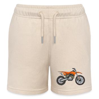Moto Motocross Orange - Short de jogging enfant bio Stanley/Stella - écru doux - Devant