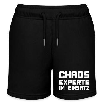 Chaos-Experte im Einsatz - Kinder Organic Joggingshorts Mini Bolter von Stanley/Stella - Schwarz - Vorne