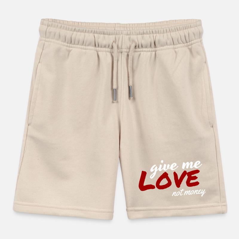 Donne-moi de l’amour, pas de l’argent Short de jogging enfant bio Stanley/Stella