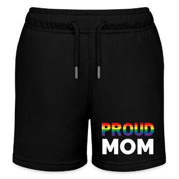 proud mom rainbow - Kinder Organic Joggingshorts Mini Bolter von Stanley/Stella - Schwarz - Vorne