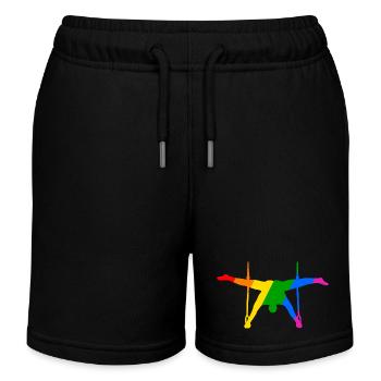Ringsport in Vielfalt - Kinder Organic Joggingshorts Mini Bolter von Stanley/Stella - Schwarz - Vorne