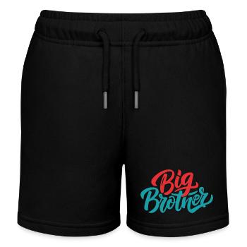 BIG BROTHER - Kids Organic Sweat Shorts by Stanley/Stella - black - Front