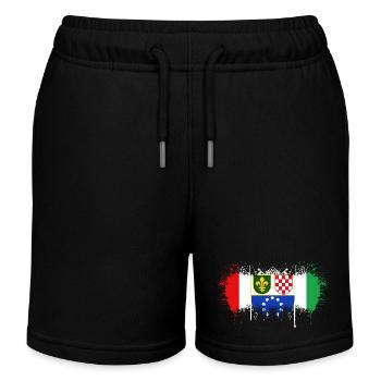 Bosnien in der Herzegowina Europa Sarajavo Flagge Mostar - Kinder Organic Joggingshorts Mini Bolter von Stanley/Stella - Schwarz - Vorne