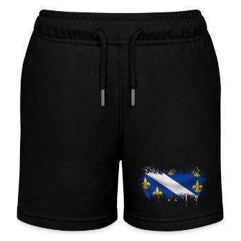 Bosnien in der Herzegowina Europa Sarajavo Flagge Mostar - Kinder Organic Joggingshorts Mini Bolter von Stanley/Stella - Schwarz - Vorne