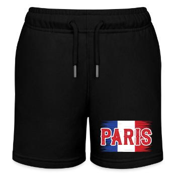 On est bien à Paris! - Short de jogging enfant bio Stanley/Stella - noir - Devant