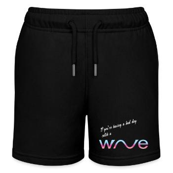 catch a wave - Kids Organic Sweat Shorts by Stanley/Stella - black - Front