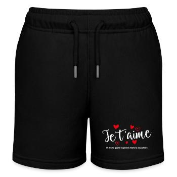 T-shirt / Je t’aime / Je t’aime / Je t’aime - Short de jogging enfant bio Stanley/Stella - noir - Devant