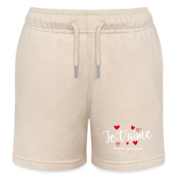 T-shirt / Je t’aime / Je t’aime / Je t’aime - Short de jogging enfant bio Stanley/Stella - écru doux - Devant