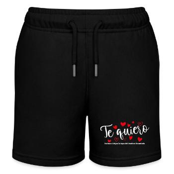 T-shirt / Je t’aime / Je t’aime / Je t’aime - Short de jogging enfant bio Stanley/Stella - noir - Devant