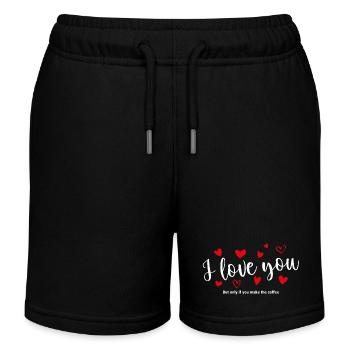 T-shirt / Je t’aime / Je t’aime / Je t’aime - Short de jogging enfant bio Stanley/Stella - noir - Devant