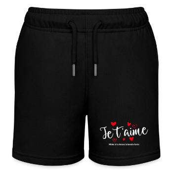 T-shirt / Je t’aime / Je t’aime / Je t’aime - Short de jogging enfant bio Stanley/Stella - noir - Devant