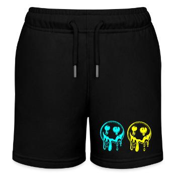 Sonne witzig lustig Sonnenschein spaßig Sommer - Kinder Organic Joggingshorts Mini Bolter von Stanley/Stella - Schwarz - Vorne