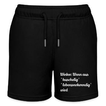 Winter Wenn aus kuschelig lebensnotwendig wird - Kinder Organic Joggingshorts Mini Bolter von Stanley/Stella - Schwarz - Vorne