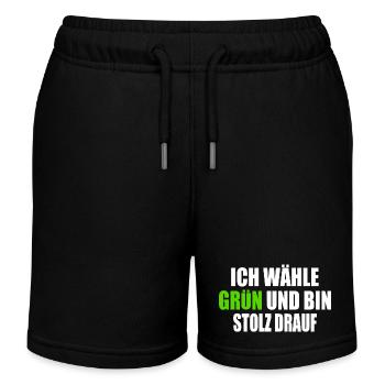 Je vote vert et j’en suis fier - Short de jogging enfant bio Stanley/Stella - noir - Devant