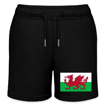 Wales - Kids Organic Sweat Shorts by Stanley/Stella - black - Front