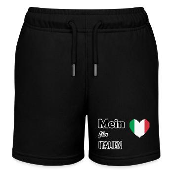 Mein Herz für Italien - Kinder Organic Joggingshorts Mini Bolter von Stanley/Stella - Schwarz - Vorne