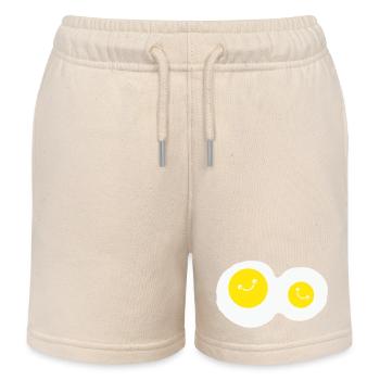 oeufs au plat sourire - Short de jogging enfant bio Stanley/Stella - écru doux - Devant