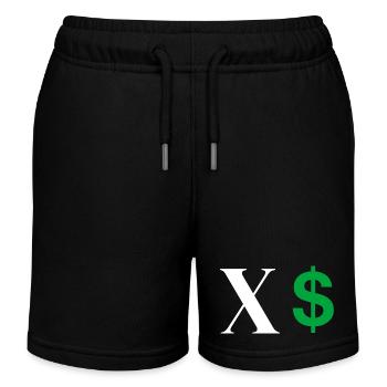 Buchstabe x Dollar - Kinder Organic Joggingshorts Mini Bolter von Stanley/Stella - Schwarz - Vorne