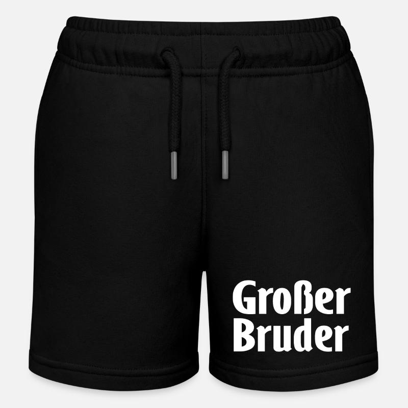 Grand frère - Short de jogging enfant bio Stanley/Stella - noir