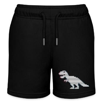 Dinosaures dinosaures dinosaures t-rex - Short de jogging enfant bio Stanley/Stella - noir - Devant