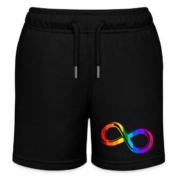 Different, Not Less – Autism Acceptance - Kids Organic Sweat Shorts by Stanley/Stella - black - Front