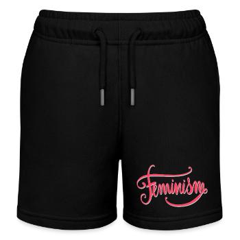 Féminisme Dicton Cadeau Vintage Émancipation - Short de jogging enfant bio Stanley/Stella - noir - Devant