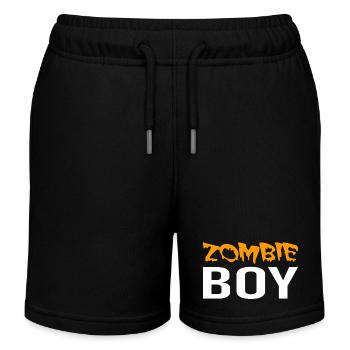 Zombie Boy - Halloween - Witch - Pumpkin - Horror - Kids Organic Sweat Shorts by Stanley/Stella - black - Front