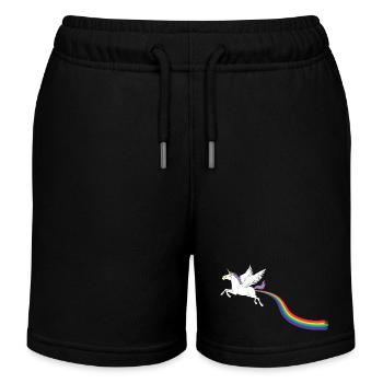 RAINBOW PROPULSION - Kids Organic Sweat Shorts by Stanley/Stella - black - Front