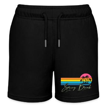 Spring Break - Kids Organic Sweat Shorts by Stanley/Stella - black - Front