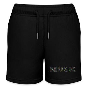 music - Kids Organic Sweat Shorts by Stanley/Stella - black - Front