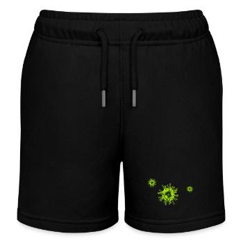 NeonVirus Pattern - Kids Organic Sweat Shorts by Stanley/Stella - black - Front