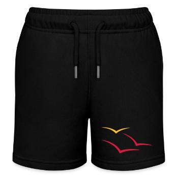 Mouettes - Short de jogging enfant bio Stanley/Stella - noir - Devant