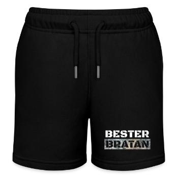 Bester Bratan Bruder Kumpel Digga - Kinder Organic Joggingshorts Mini Bolter von Stanley/Stella - Schwarz - Vorne