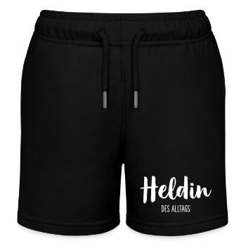 Heldin des Alltags - Helfer Retter Held - Kinder Organic Joggingshorts Mini Bolter von Stanley/Stella - Schwarz - Vorne