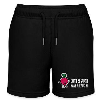 Don't be sadish have a radish funny dietician - Kids Organic Sweat Shorts by Stanley/Stella - black - Front