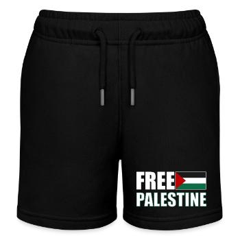 Free Palestine - Kids Organic Sweat Shorts by Stanley/Stella - black - Front